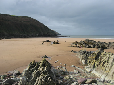 Putsborough Beach at rush hour