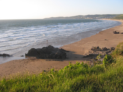 Putsborough Beach on a rising tide